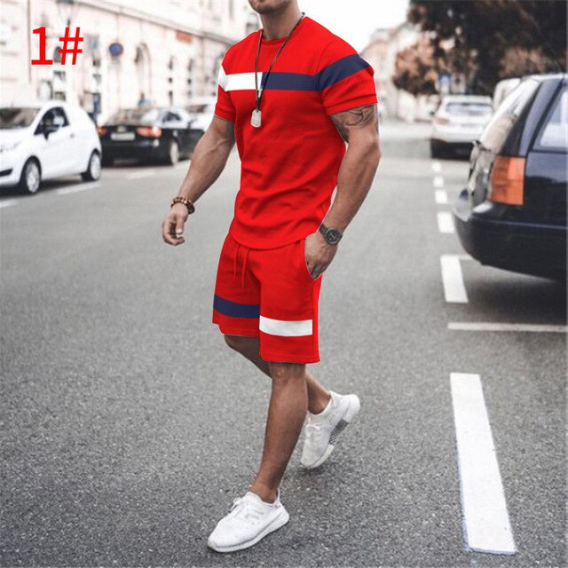 2025 New men's Summer 2-Piece Short set
