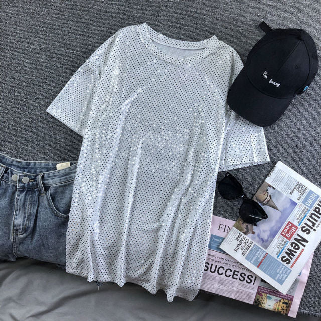 Women's Sexy Shiny T-shirt