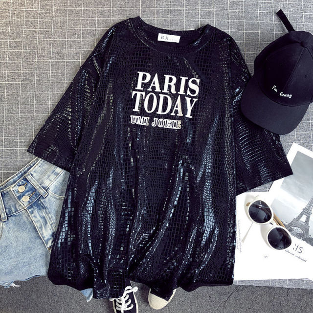 Women's Sexy Shiny T-shirt