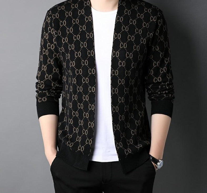 Men's knitted casual cardigan