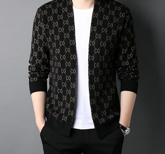 Men's knitted casual cardigan