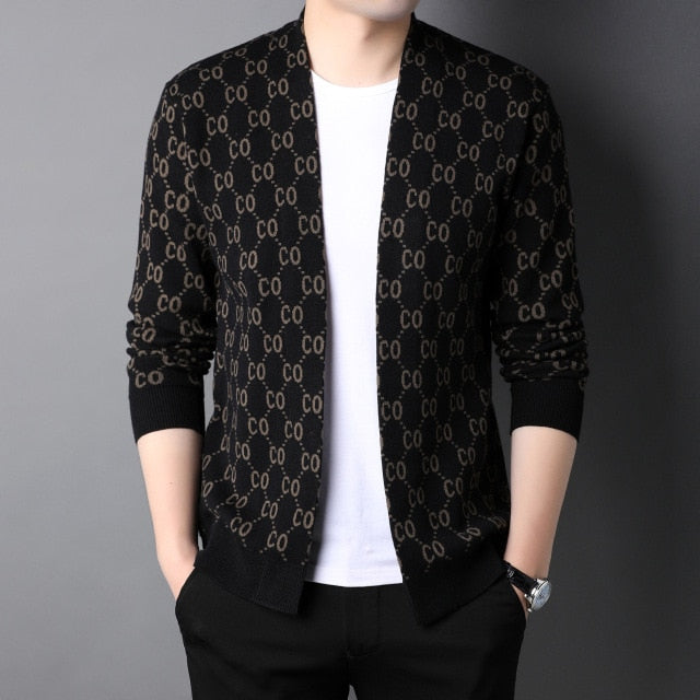 Men's knitted casual cardigan