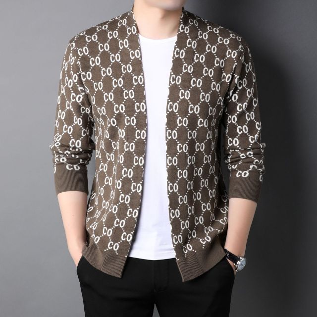 Men's knitted casual cardigan