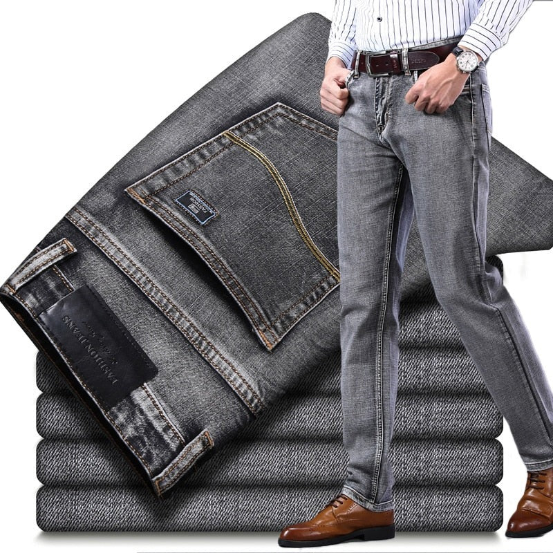 New Men's Stretch Regular Fit Jeans