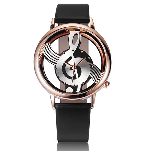 Unique Woman Quartz Analog Musical Note wristwatch