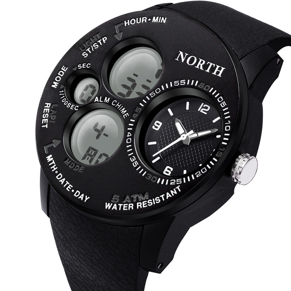 Waterpoof Mens Rubber wrist Band Digital Army Military watch