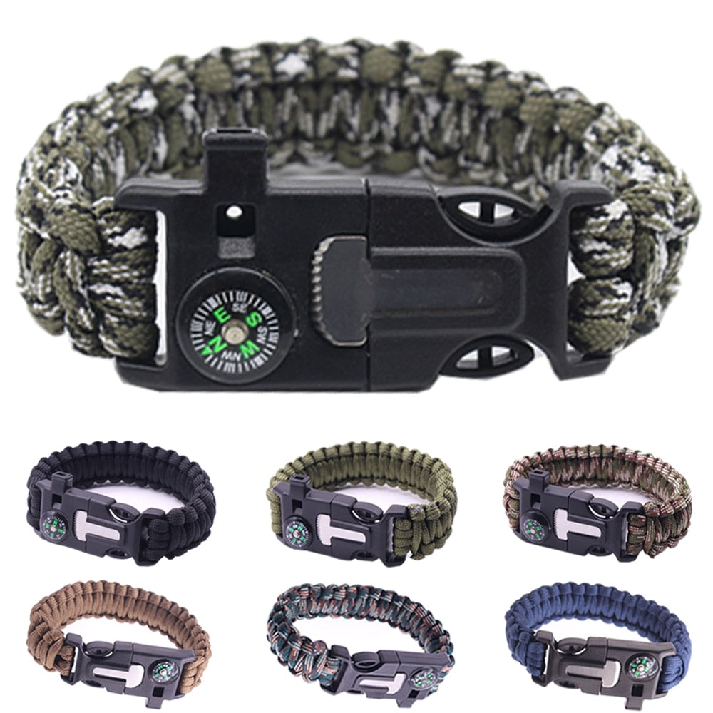 Multifunctional survival paracord bracelet