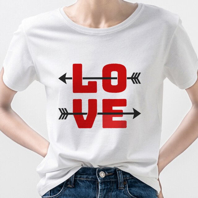 Summer leopard print/plaid heart women's T-shirt