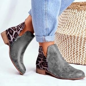 Women's Casual Suede Leather w/Zipper Ankle Boots