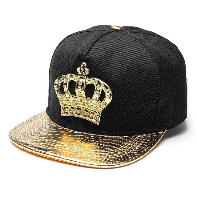 Mens Womens Snapback Hat KING Crown emblem