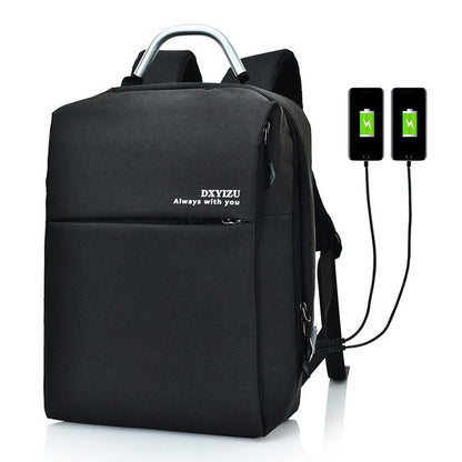 Unisex Backpack w/Double External USB Phone Charger