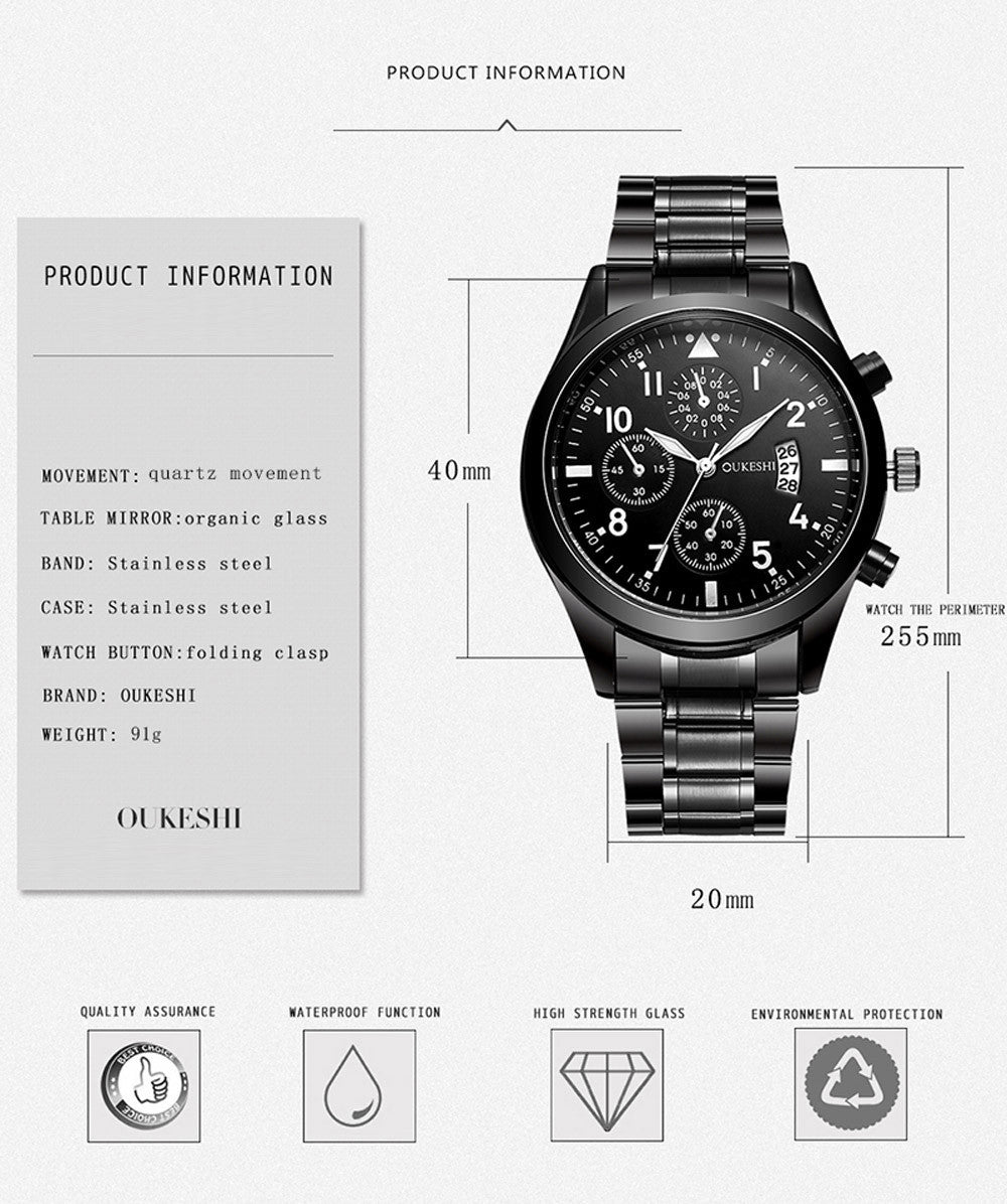 Men's Stainless Steel Wrist Watches