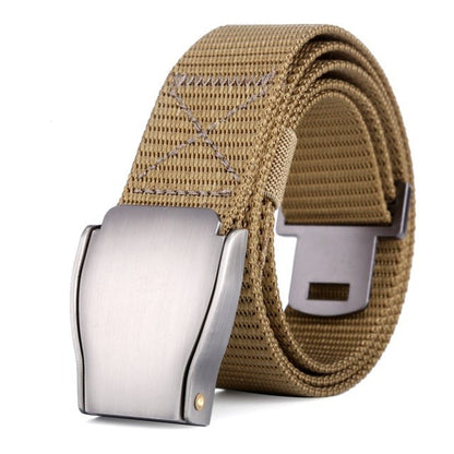 Military Men's Canvas Belt with Automatic Buckle