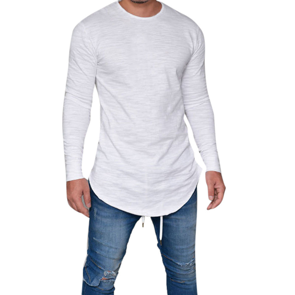 Men's Slim Fit Long Sleeve casual T-shirt