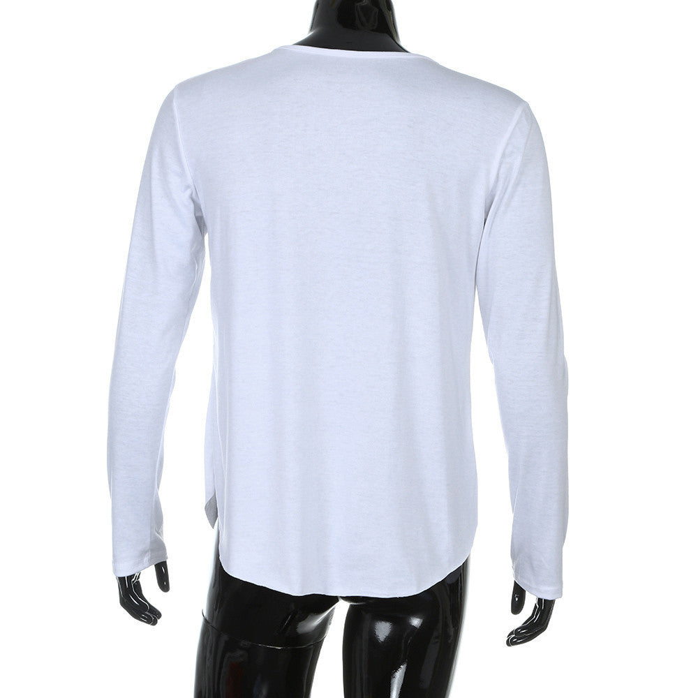 Men's Slim Fit Long Sleeve casual T-shirt