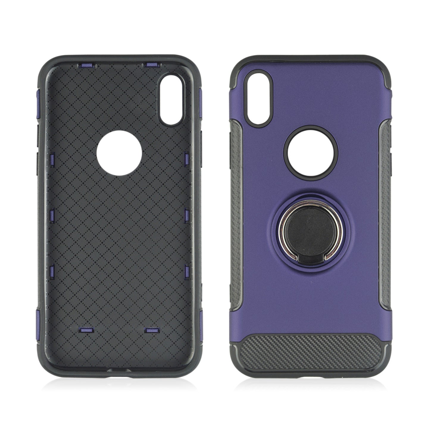 Shockproof Hard PC Phone Cover 360 Rotate Ring Holder Phone Back Case for IPhone X 8 7 6S 6 Plus