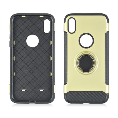 Shockproof Hard PC Phone Cover 360 Rotate Ring Holder Phone Back Case for IPhone X 8 7 6S 6 Plus
