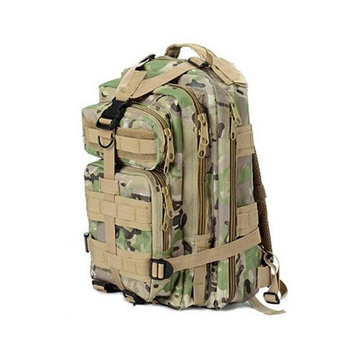 Solid Nylon Unisex Outdoor  Military 3P Tactical Backpack