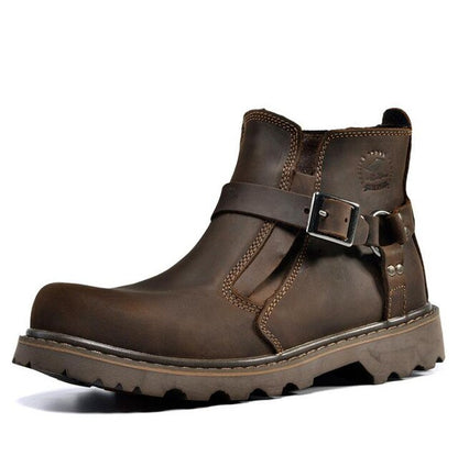 Men's casual boots .genuine Leather.