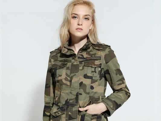 High quality camo women’s military tactical bomber.